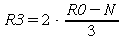 R3 = 2 * (R0 - N)/3